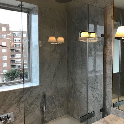 Marble Shower Room and Bath Renovation in South Kensington Thumbnail